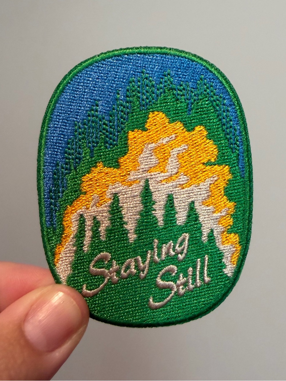 Noah Kahan Embroidered 'Staying Still' Nature Patch - Green, Blue, Yellow NEW